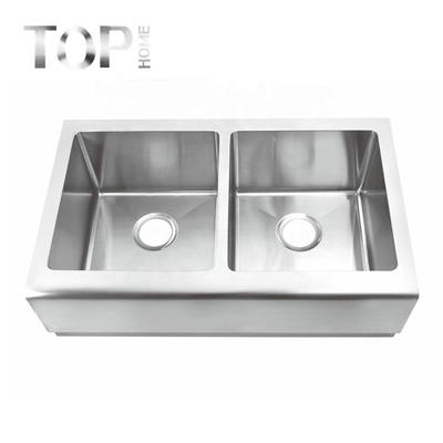 TH3220A 16/18 Gauge Modern Design Handmade Stainless Steel Apron Sink with CUPC