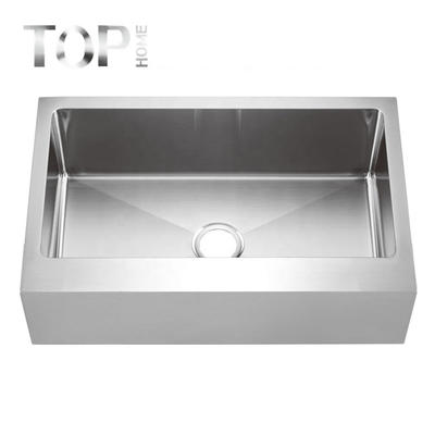 THAPR3320C Handcrafted All-in-One Apron-Front Stainless Steel Double Bowl Kitchen Farmhouses Sink