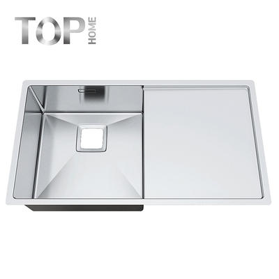 P8044S Kitchen top mount Stainless Steel Sink Handmade sink Single Bowl Square for Kitchen