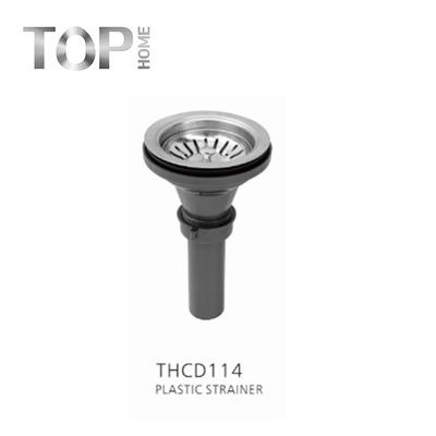 THCD114 kitchen sink screen with removable deep trash basket / screen assembly / sealing lid, stainless steel