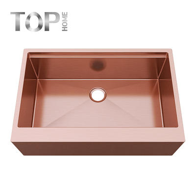 APR3322S Collection rose glod apron sink for kitchen single bowl commercial basin