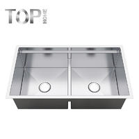 LDR3620A undermount sink with ledge double bowl in 36 inches